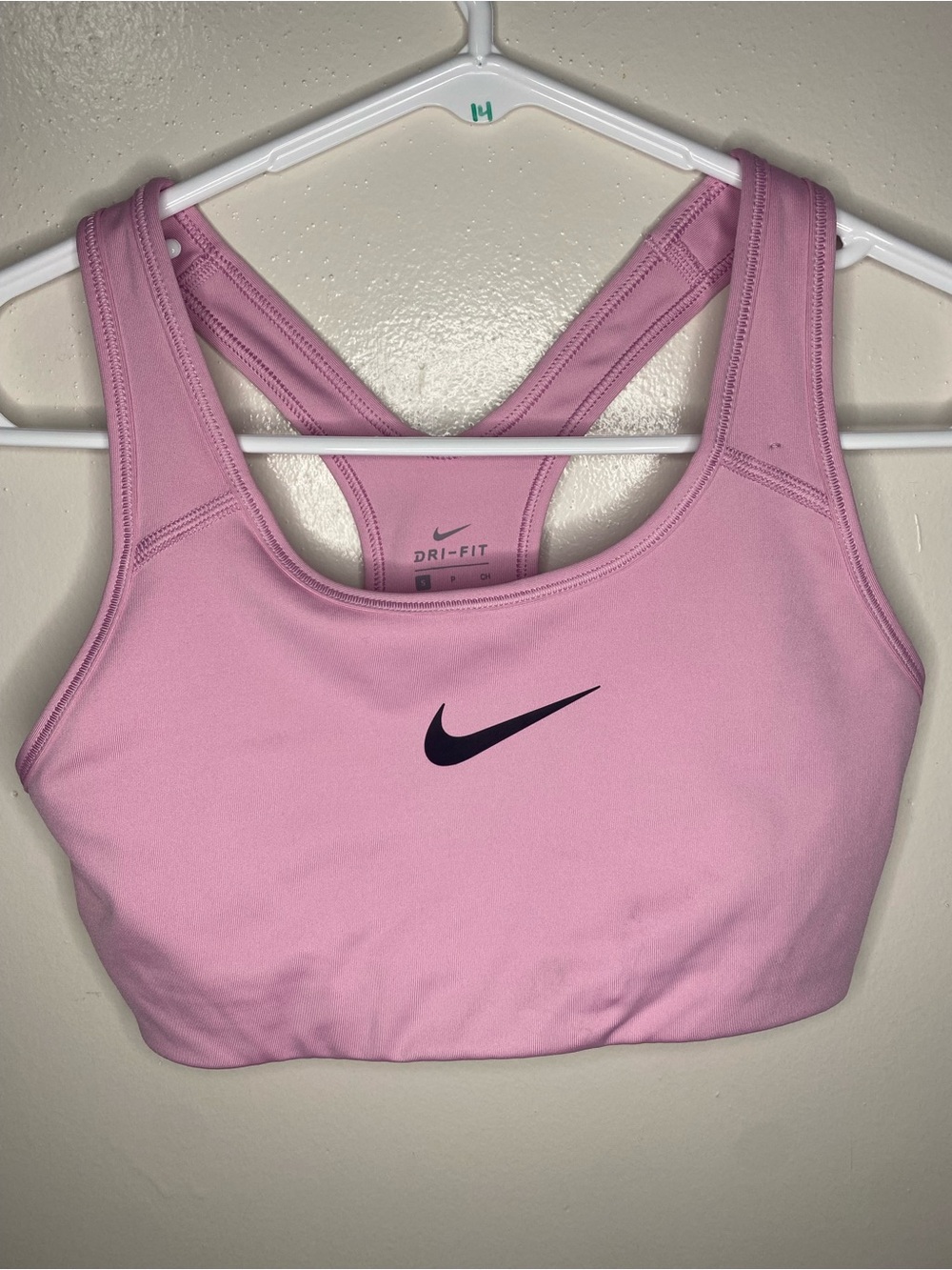 Nike Pink Dri-FIT Medium Support Sports Bra Size Small